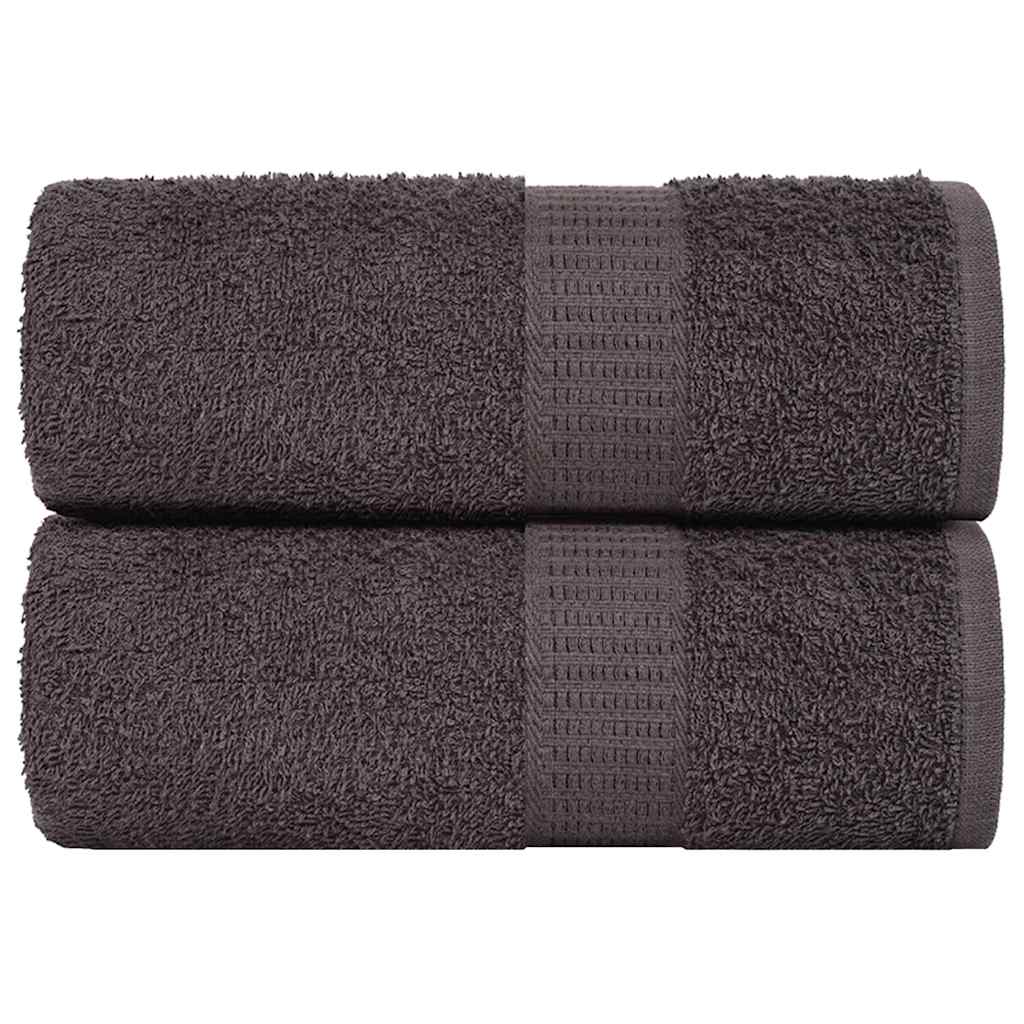 vidaXL Serviettes de toilette 2 pièces FROGN Anthracite 30 x 30 cm 100 % coton