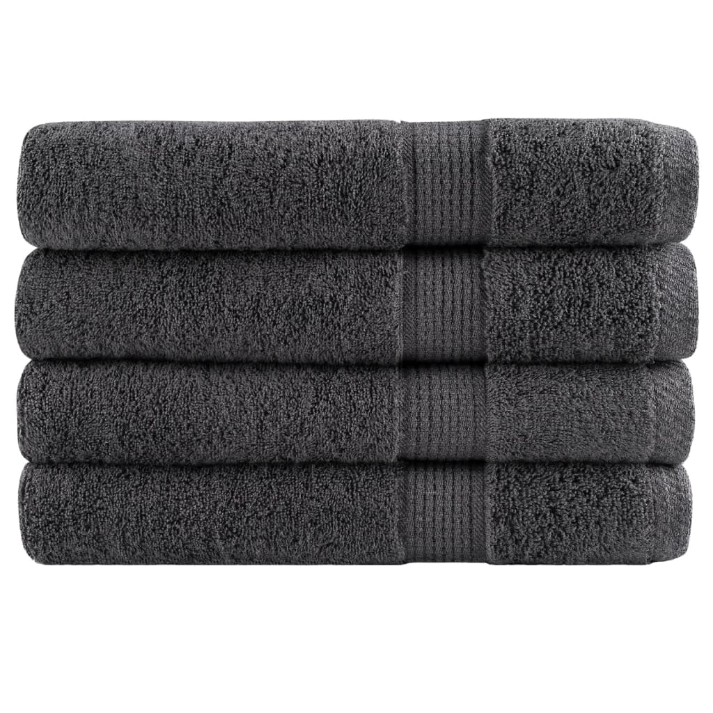 vidaXL Serviettes de qualité supérieure SOLUND 4 pcs anthracite