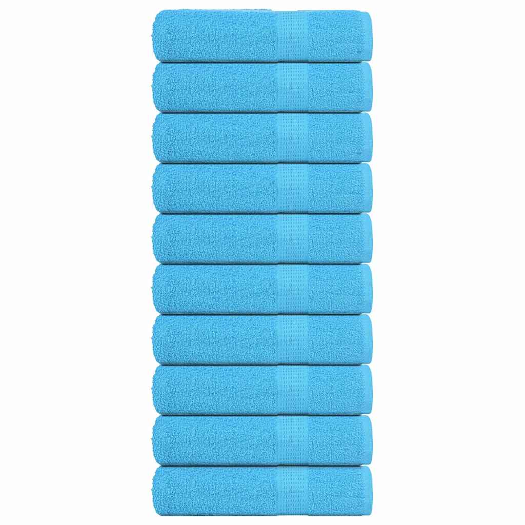 vidaXL Serviettes de bain 10pcs turquoise 100x150cm 360g/m² 100% coton