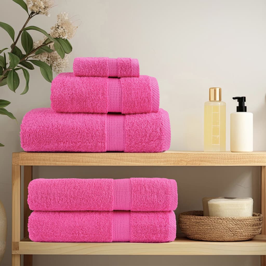 vidaXL Serviettes d'invité de qualité supérieure SOLUND 4 pcs rose - Image 3