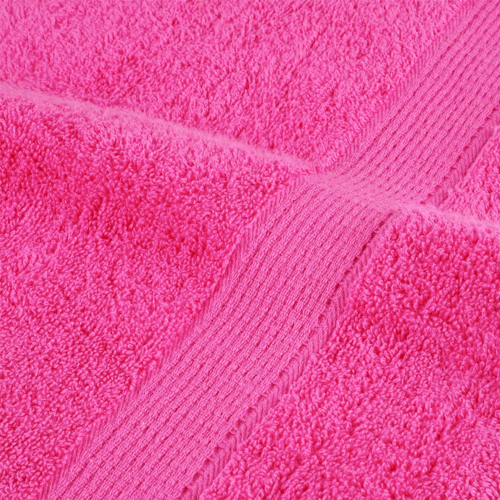 vidaXL Serviettes d'invité de qualité supérieure SOLUND 4 pcs rose - Image 6