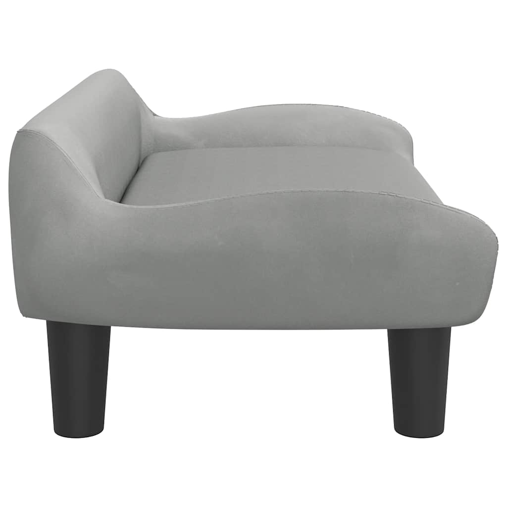 vidaXL Lit pour chien gris clair 70x40x24 cm velours - Image 4