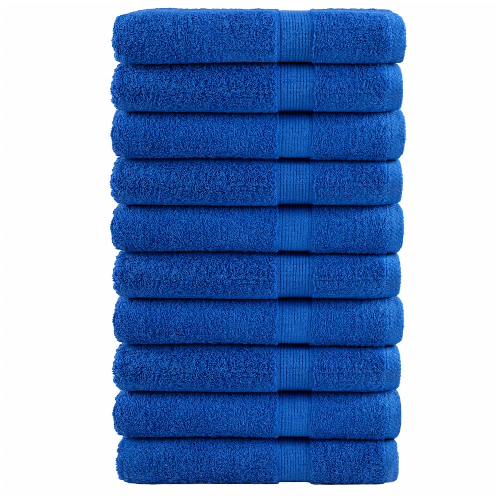 vidaXL Serviettes de qualité supérieure SOLUND 10 pcs bleu 600 g/m²