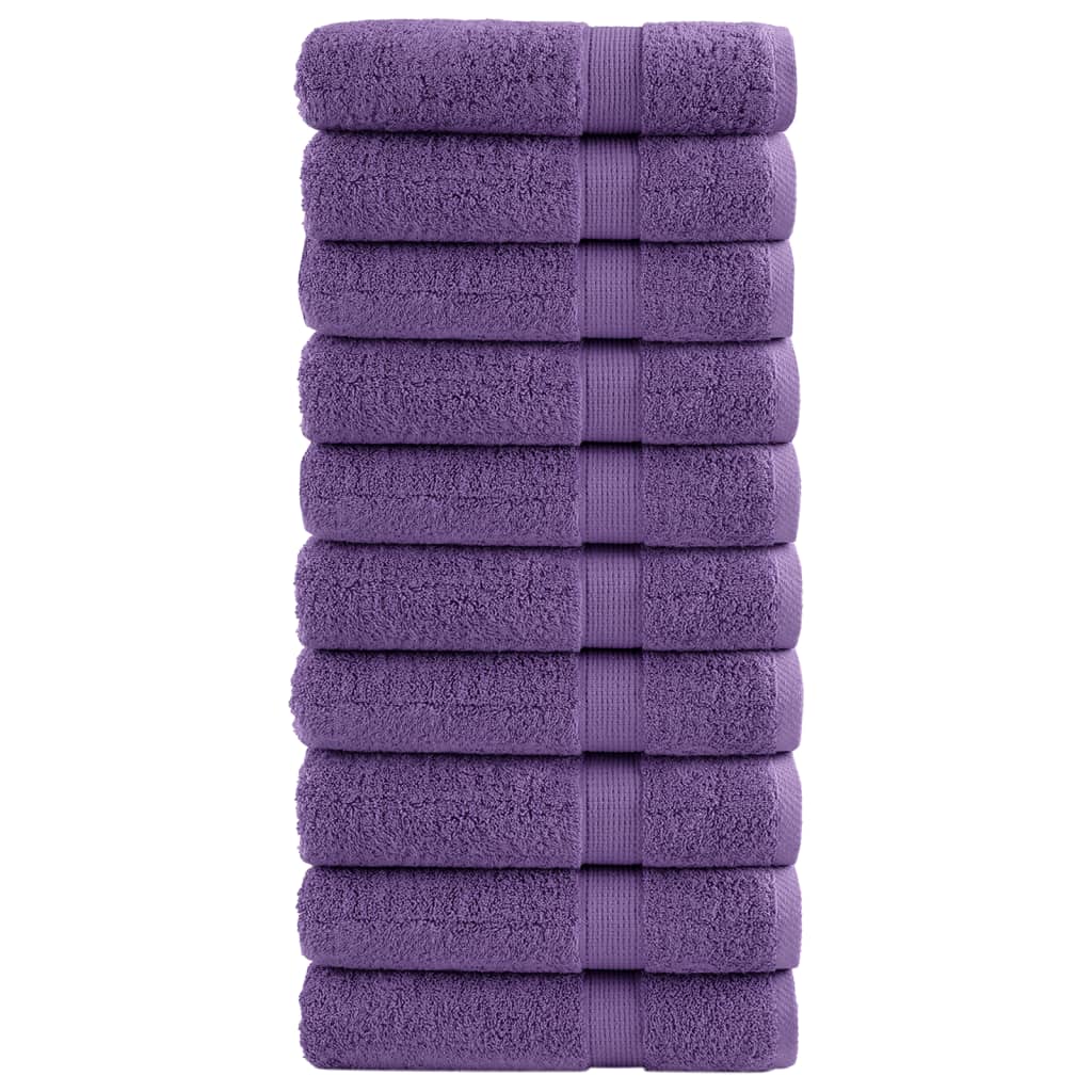 vidaXL Serviettes de douche de qualité supérieure SOLUND 10 pcs violet