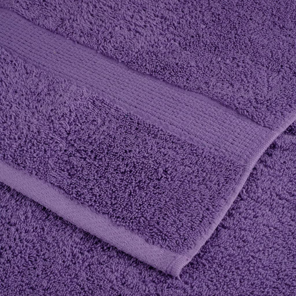 vidaXL Serviettes de douche de qualité supérieure SOLUND 10 pcs violet - Image 6