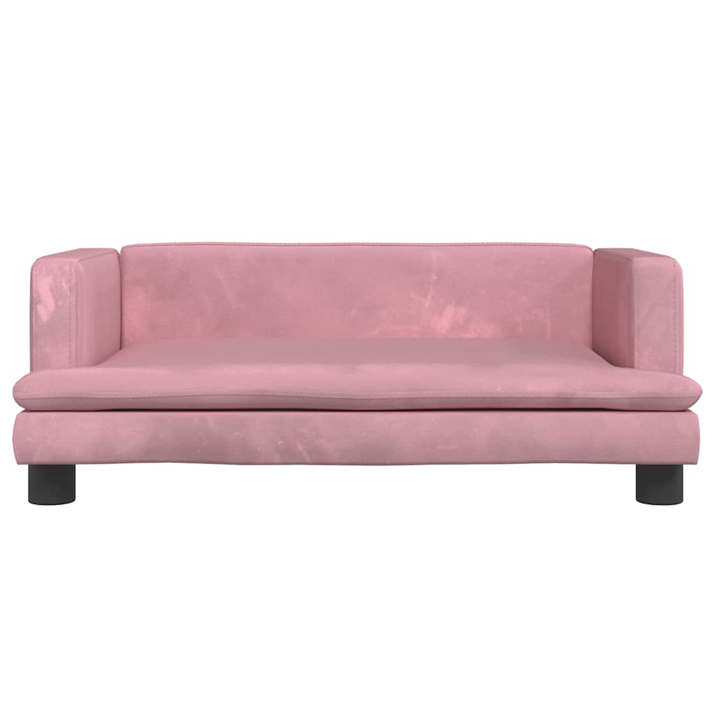 vidaXL Lit pour chien rose 80x45x30 cm velours - Image 3