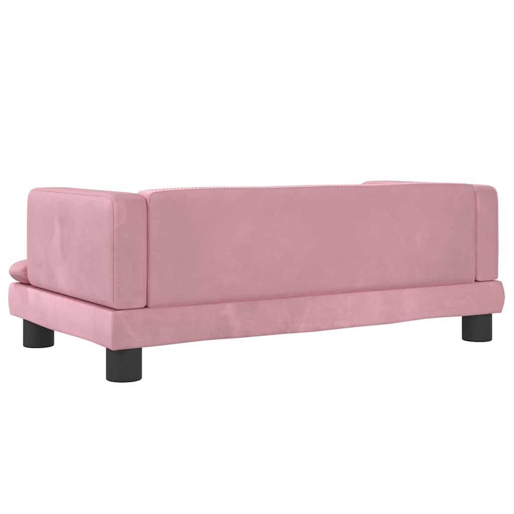 vidaXL Lit pour chien rose 80x45x30 cm velours - Image 5