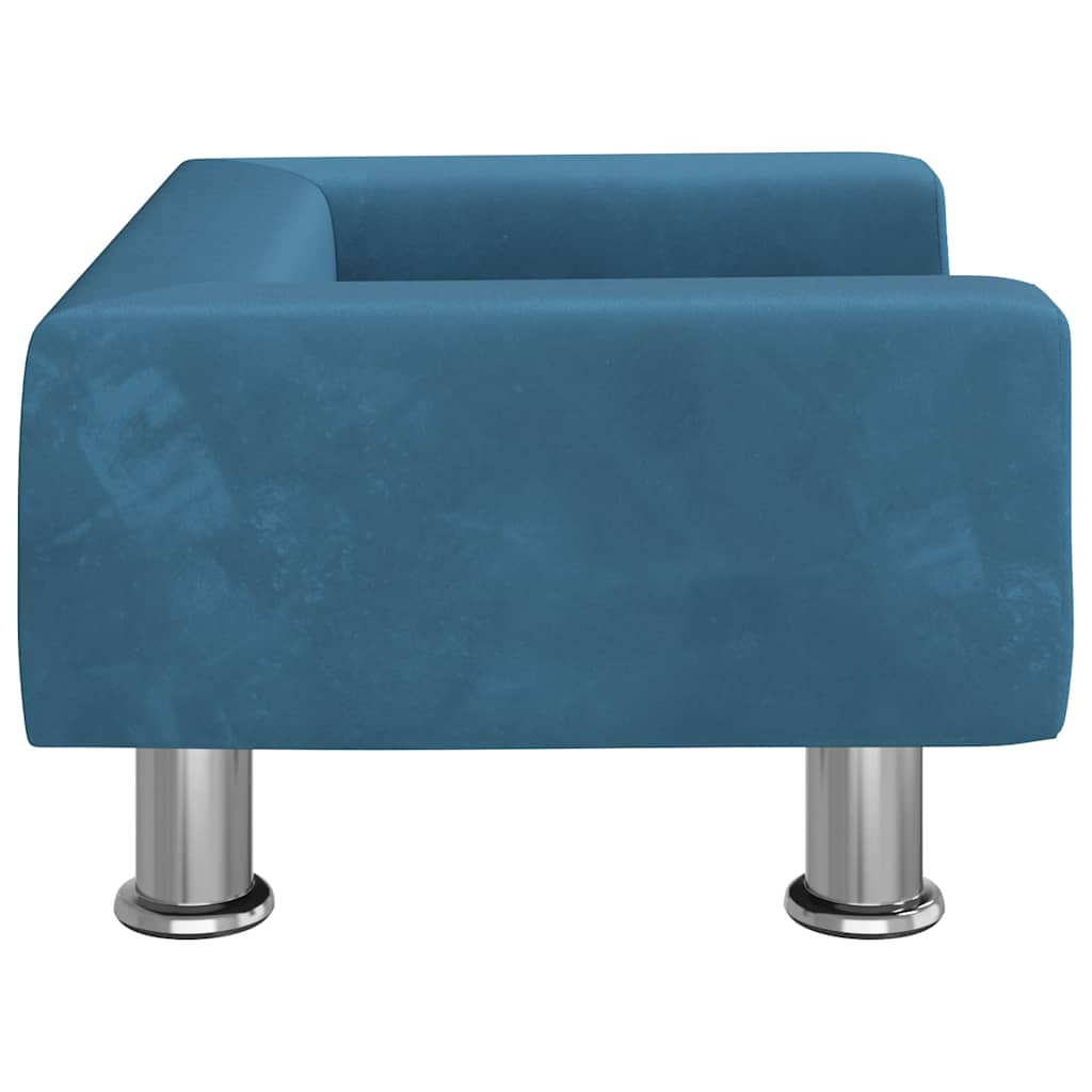 vidaXL Lit pour chien bleu 50x40x26,5 cm velours - Image 4