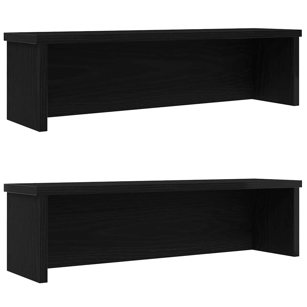 VidaXL Étagères de cuisine empilables 2 pcs noir 60x15x16 cm