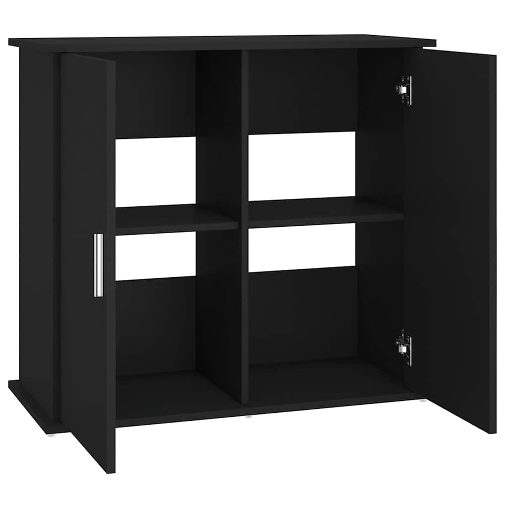 vidaXL Support pour aquarium noir 81x36x73 cm bois d'ingénierie - Image 6