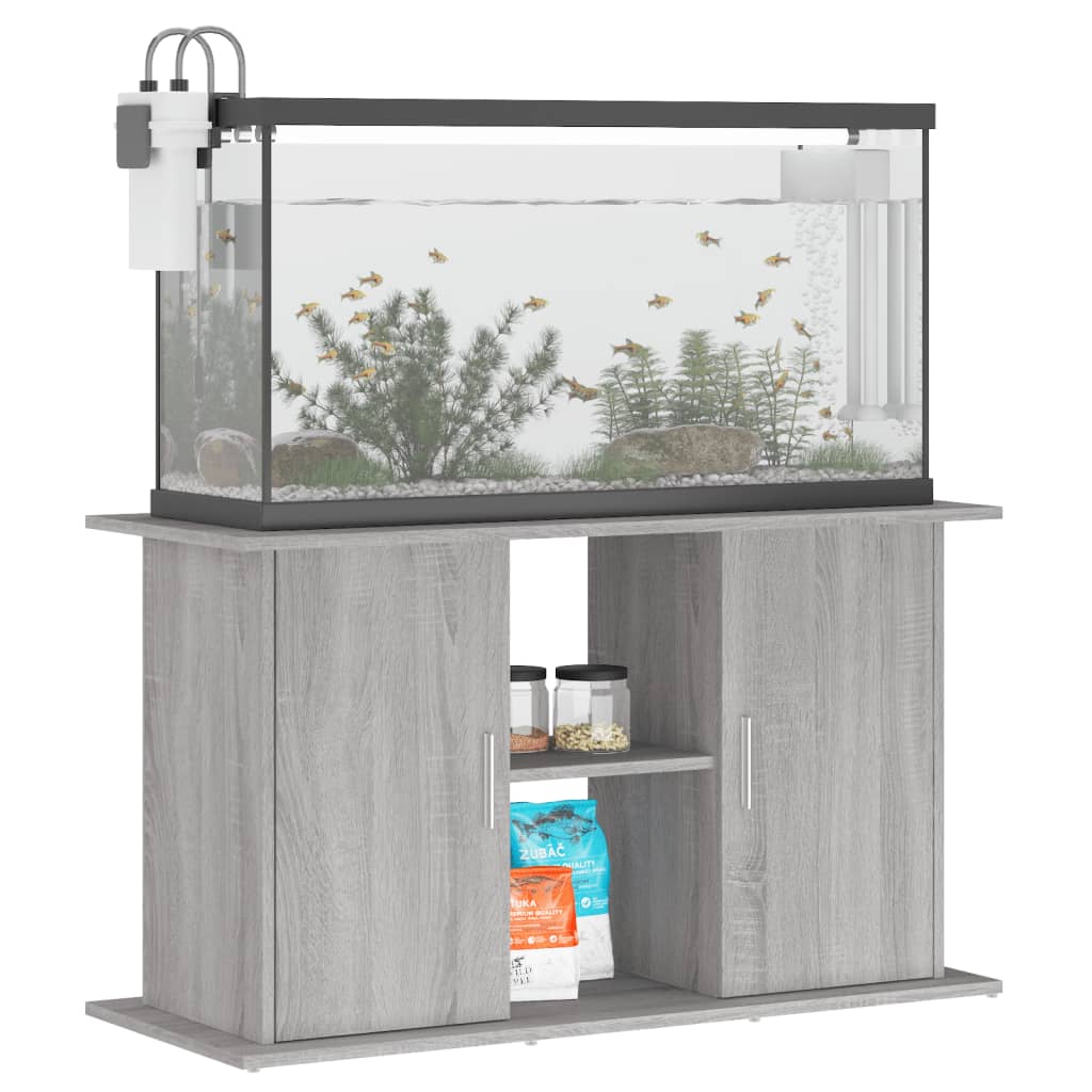 vidaXL Support pour aquarium sonoma gris 101x41x58cm bois d'ingénierie - Image 3