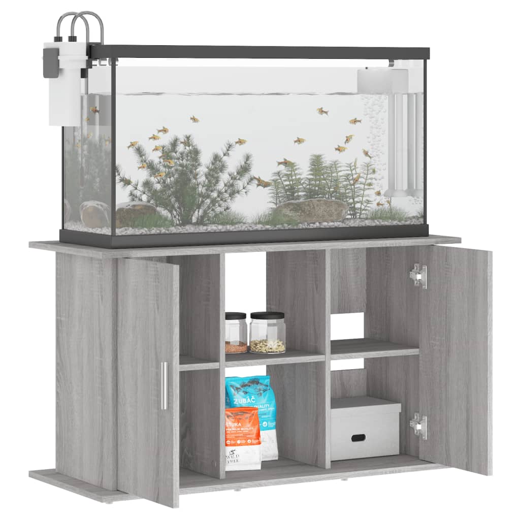 vidaXL Support pour aquarium sonoma gris 101x41x58cm bois d'ingénierie - Image 4