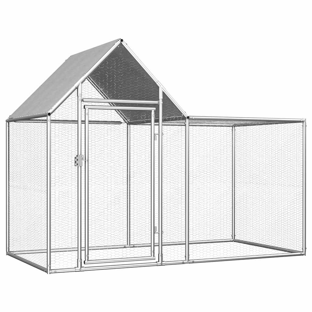 vidaXL Poulailler 2 x 1 x 1,5 m Acier galvanisé