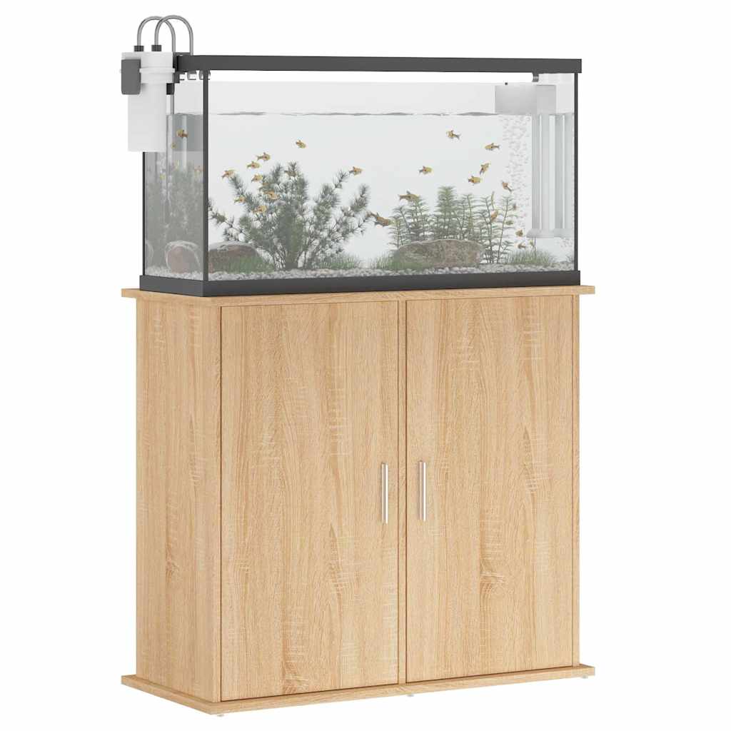 vidaXL Support d'aquarium Chêne Sonoma 81x36x73 cm Bois d'ingénierie - Image 3