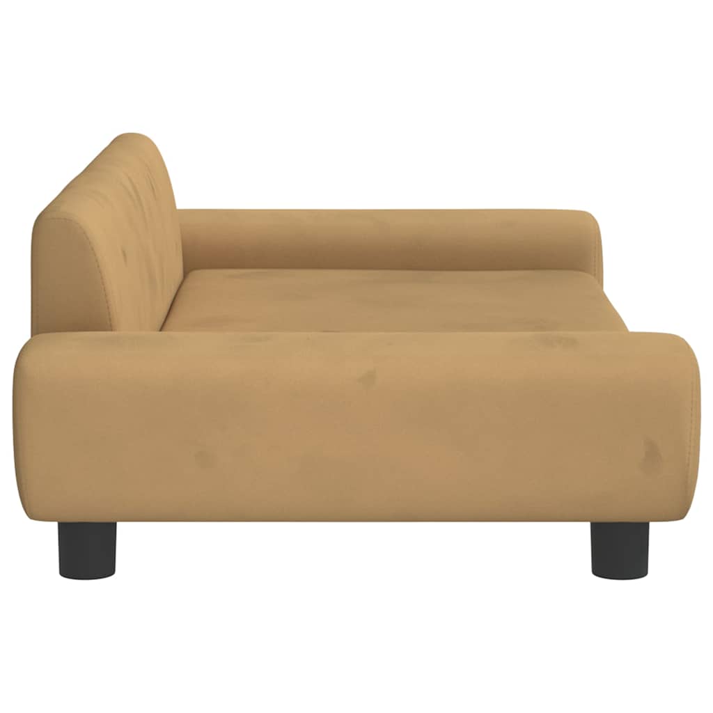 vidaXL Lit pour chien marron 100x54x33 cm velours - Image 4