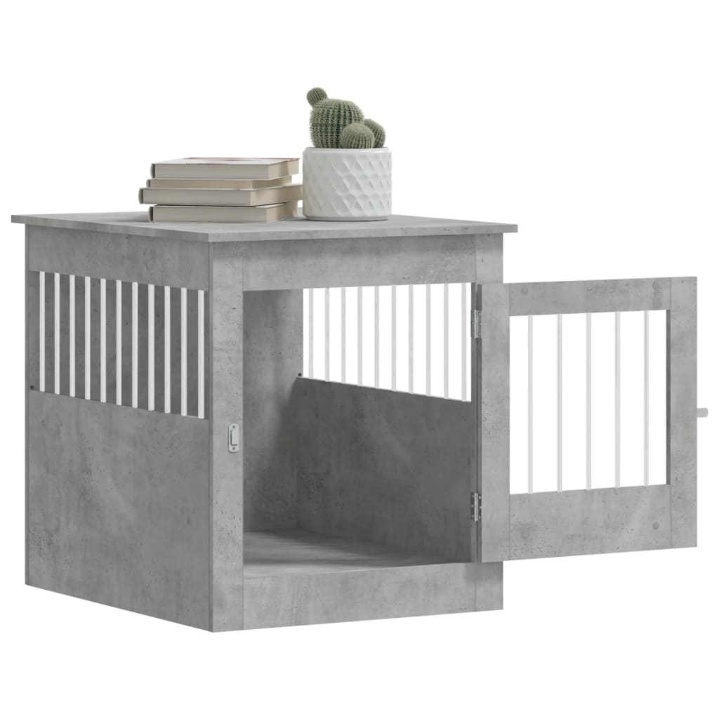 vidaXL Meuble de cage pour chiens gris béton 64,5x80x71 cm - Image 5