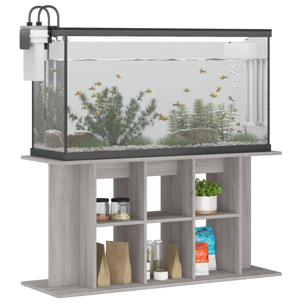 vidaXL Support pour aquarium sonoma gris 120x40x60cm bois d'ingénierie - Image 3