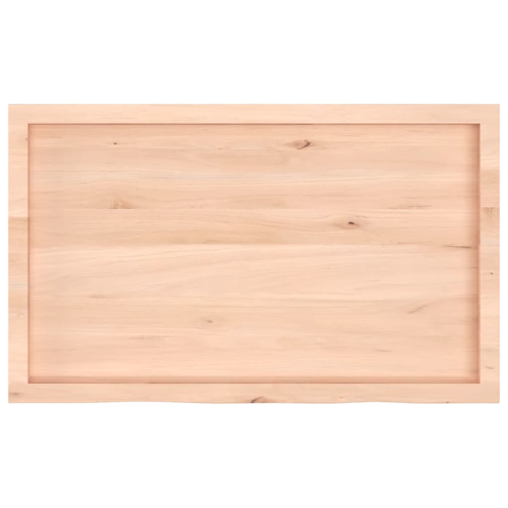 vidaXL Tablero de mesa madera maciza roble sin tratar 100x60x(2-6) cm - Image 4