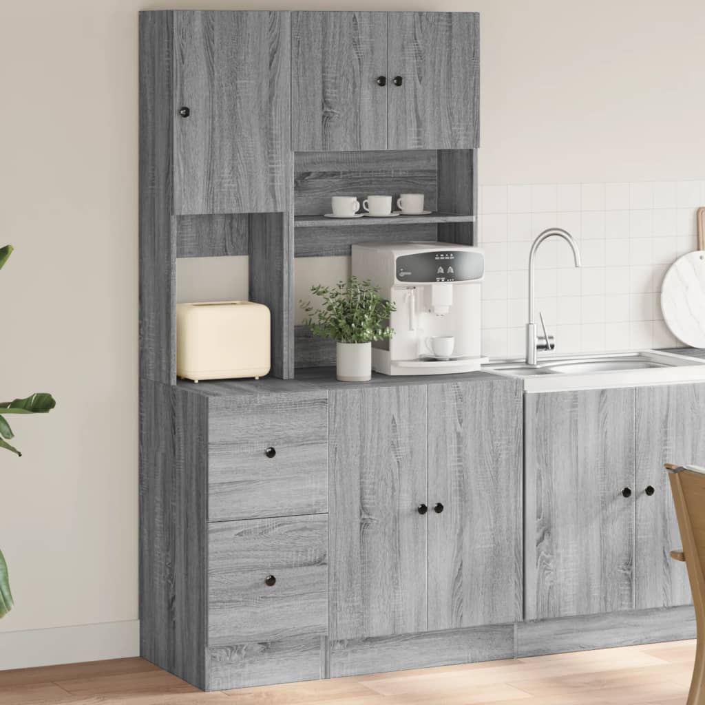 vidaXL Mueble de cocina madera de ingeniería gris Sonoma 95x50x180 cm