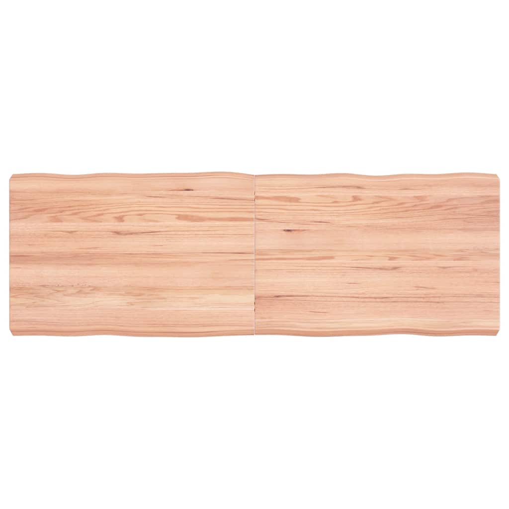 vidaXL Tablero mesa madera tratada borde natural marrón 120x40x(2-6)cm