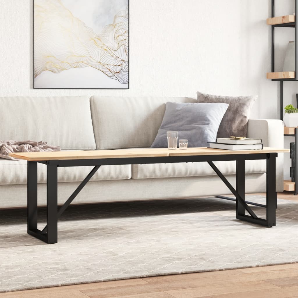 vidaXL Patas de mesa de centro estructura O acero 140x30x43 cm - Image 3