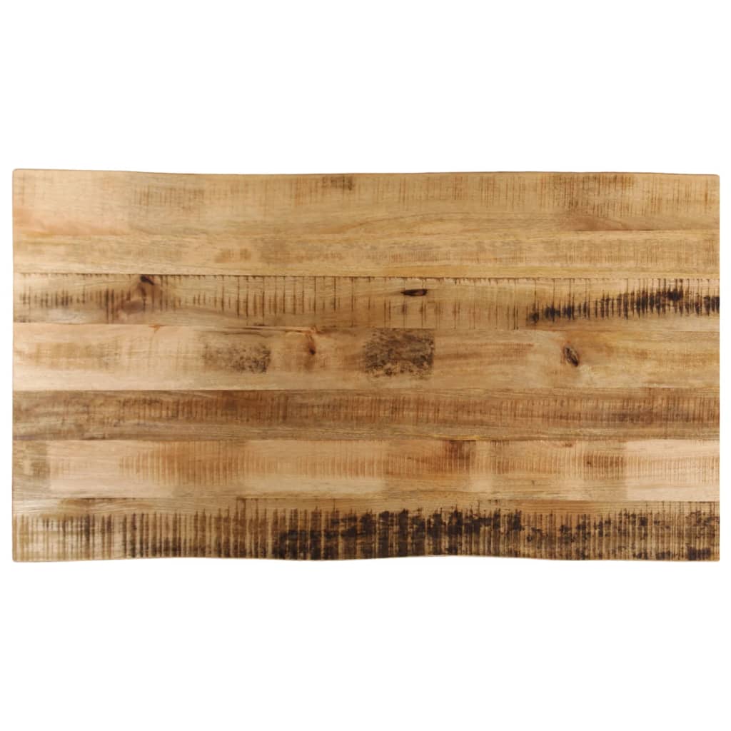 vidaXL Tablero de mesa borde natural madera maciza mango 100x60x2,5 cm