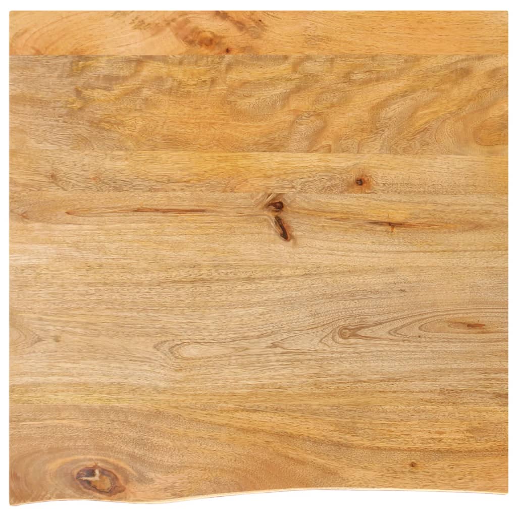vidaXL Tablero de mesa borde natural madera maciza mango 40x40x2,5 cm