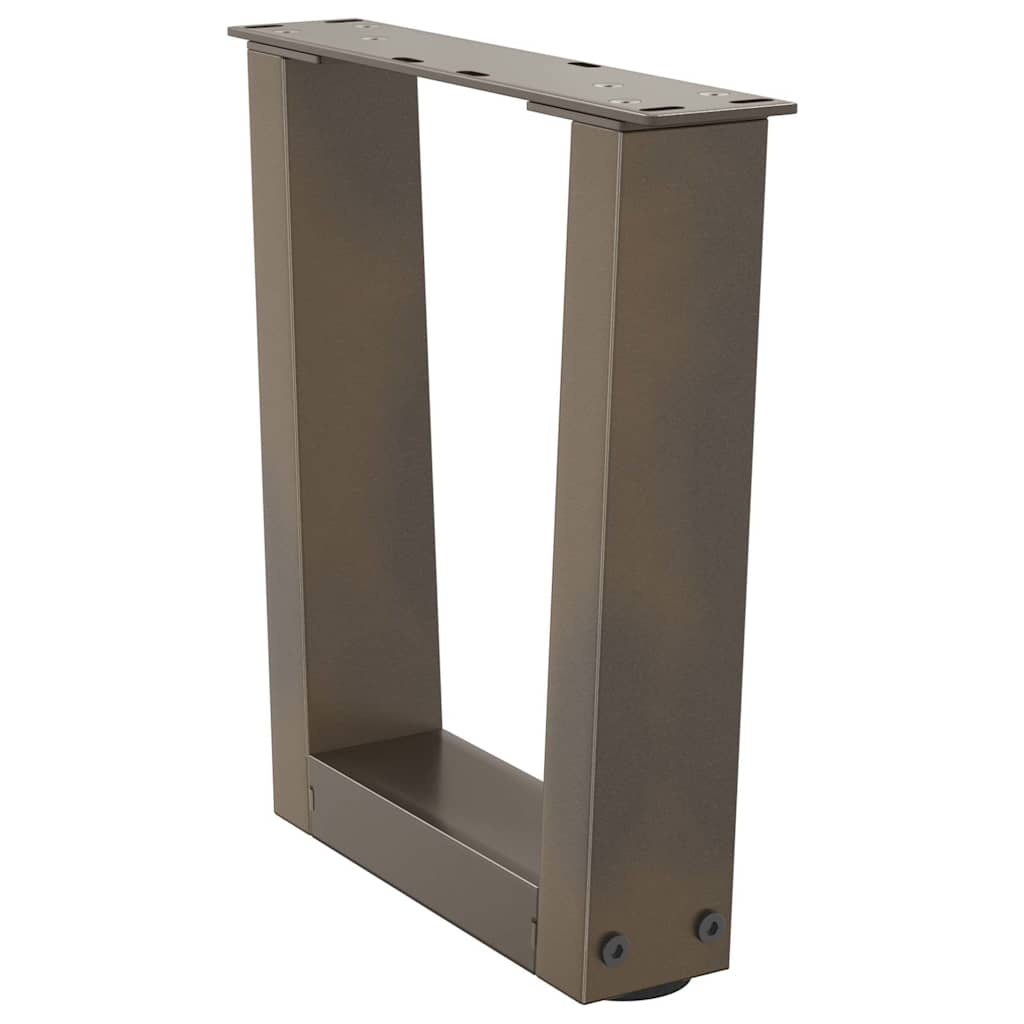 vidaXL Patas para mesa de centro en forma de V (2 unidades, acero natural, 30 x 30-31,3 cm) - Image 4