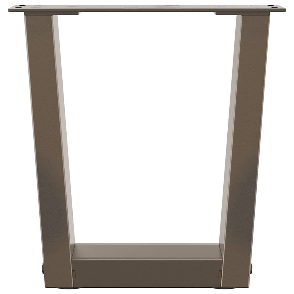 vidaXL Patas para mesa de centro en forma de V (2 unidades, acero natural, 30 x 30-31,3 cm) - Image 5