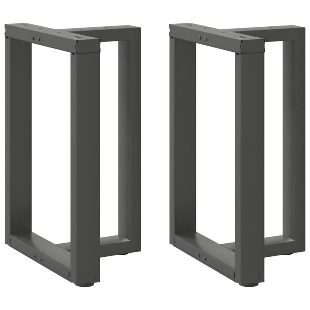 vidaXL Patas para mesa de comedor en forma de T (2 unidades), antracita, 60 x 35 x (72-73) cm, acero