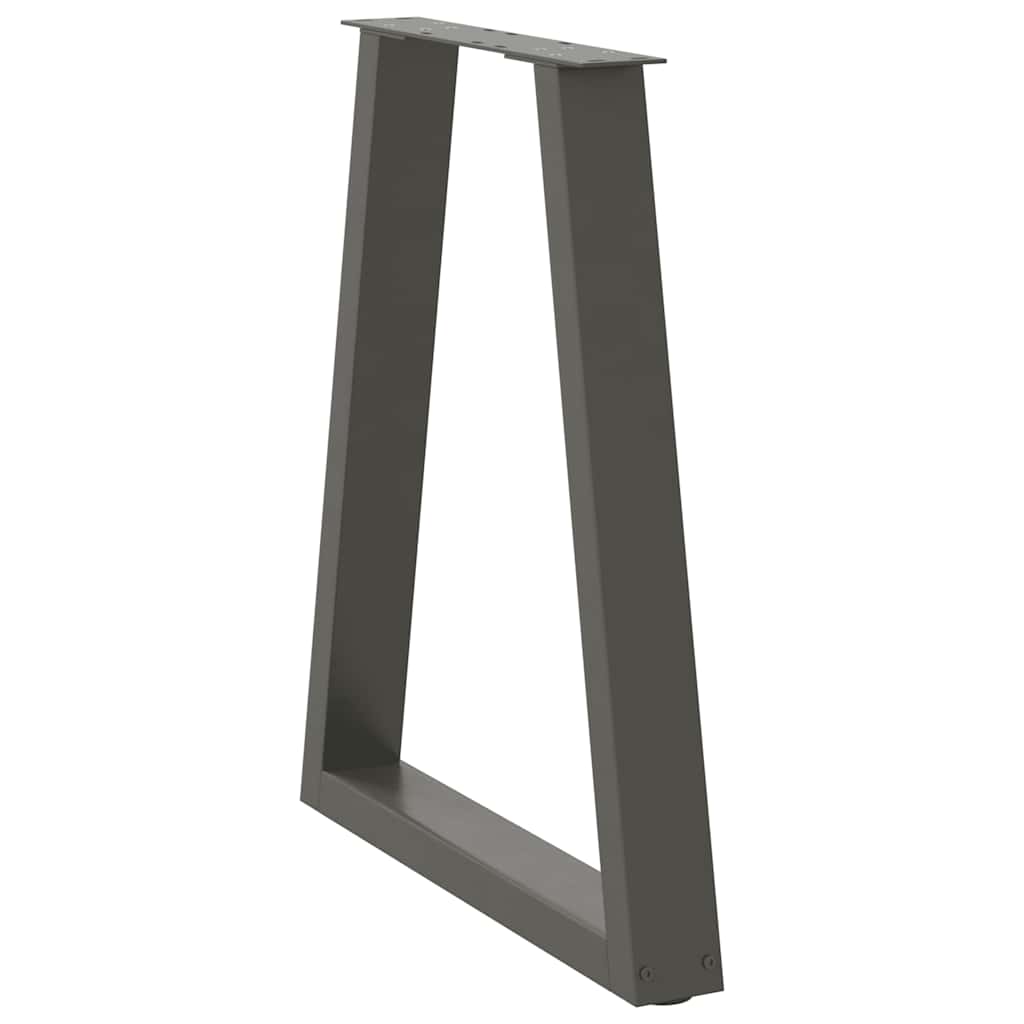 vidaXL Patas para mesa de comedor en forma de V (2 unidades), antracita, 60 x (72-73,3) cm, acero - Image 4