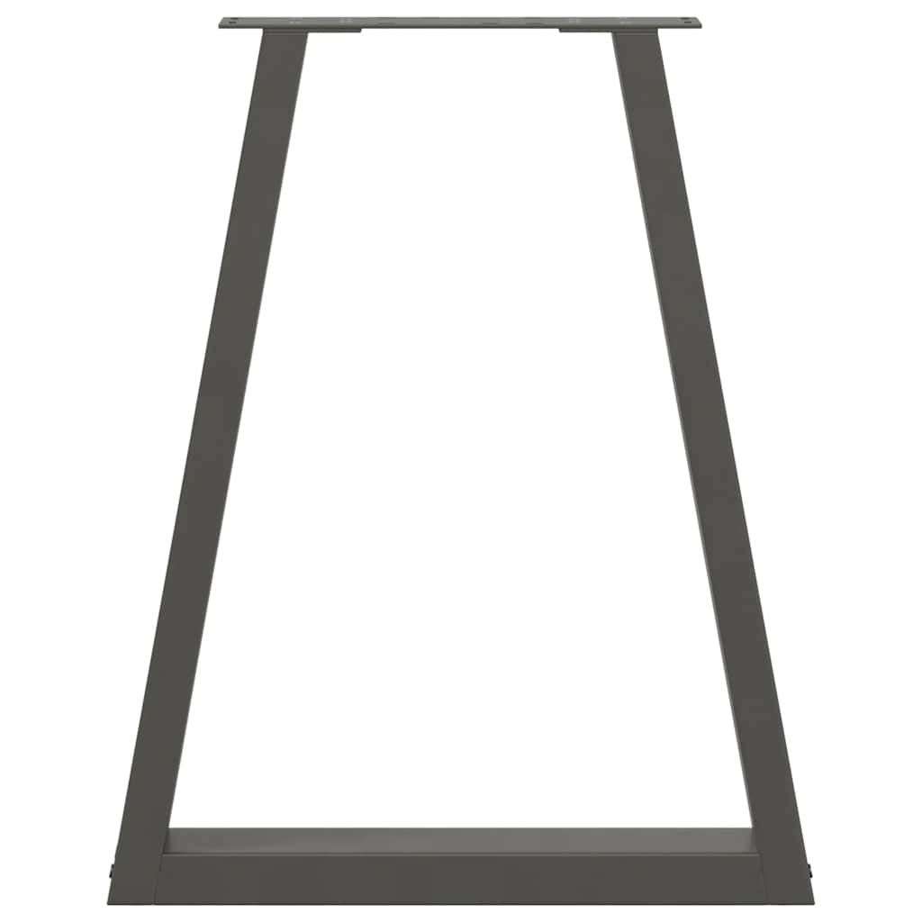 vidaXL Patas para mesa de comedor en forma de V (2 unidades), antracita, 60 x (72-73,3) cm, acero - Image 5