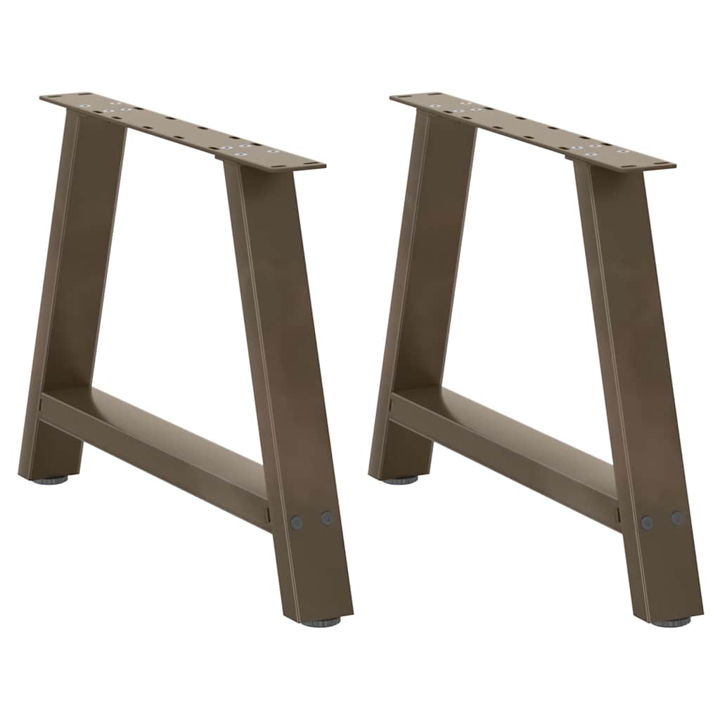 vidaXL Patas para mesa de centro en forma de A (2 unidades, 70 x 42-43 cm, acero)