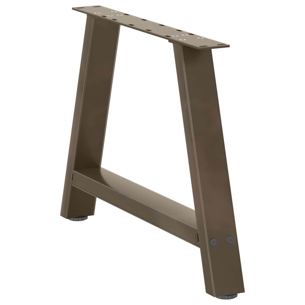 vidaXL Patas para mesa de centro en forma de A (2 unidades, 70 x 42-43 cm, acero) - Image 4