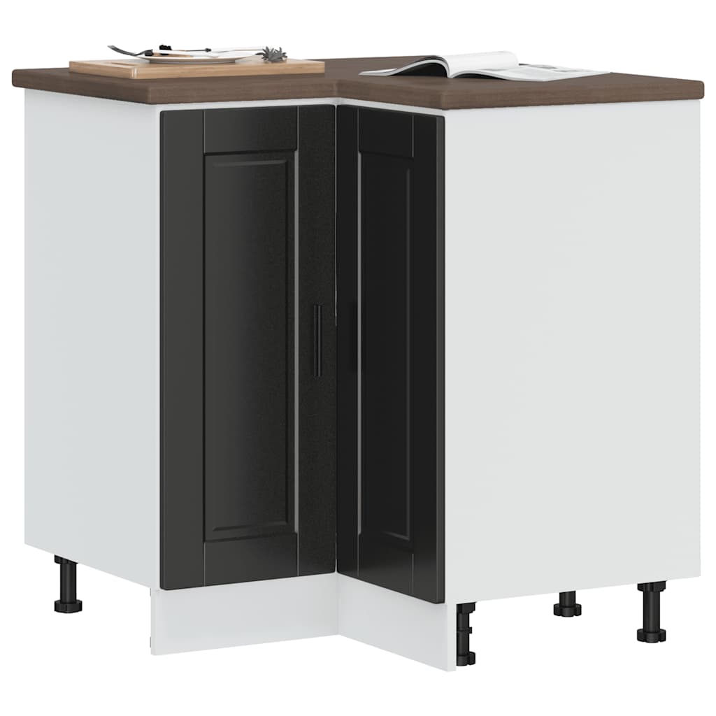 vidaXL Mueble bajo esquina de cocina porto negro madera reconstituida