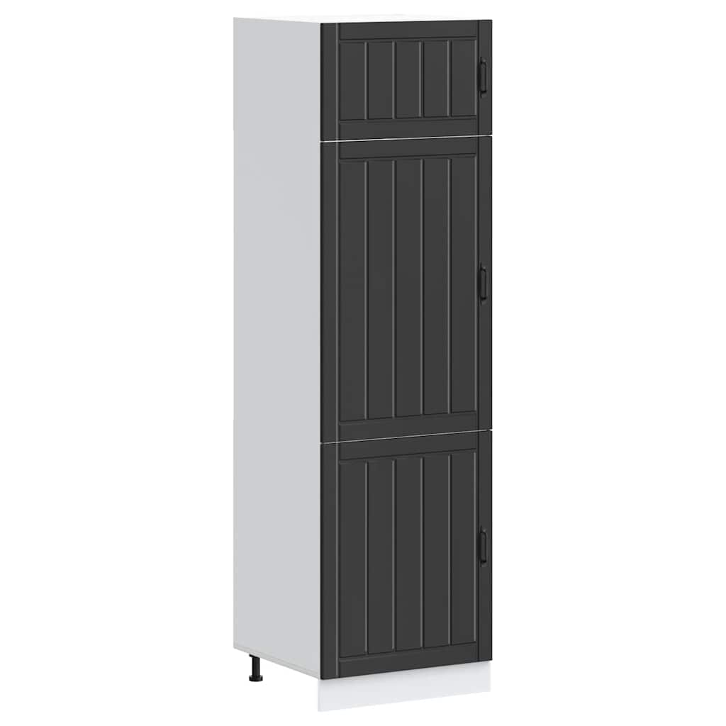vidaXL Mueble de cocina Lucca de madera contrachapada negro