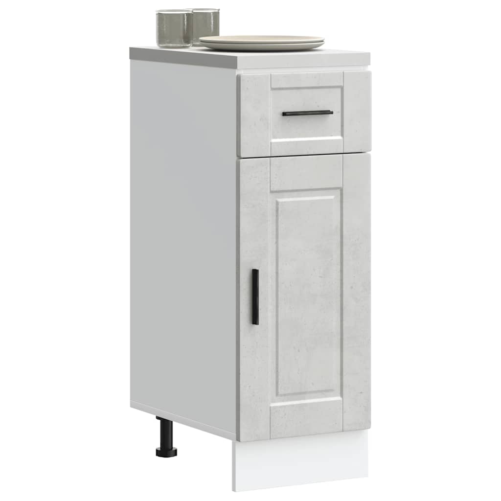 vidaXL Mueble bajo de cocina porto gris cemento madera reconstituida