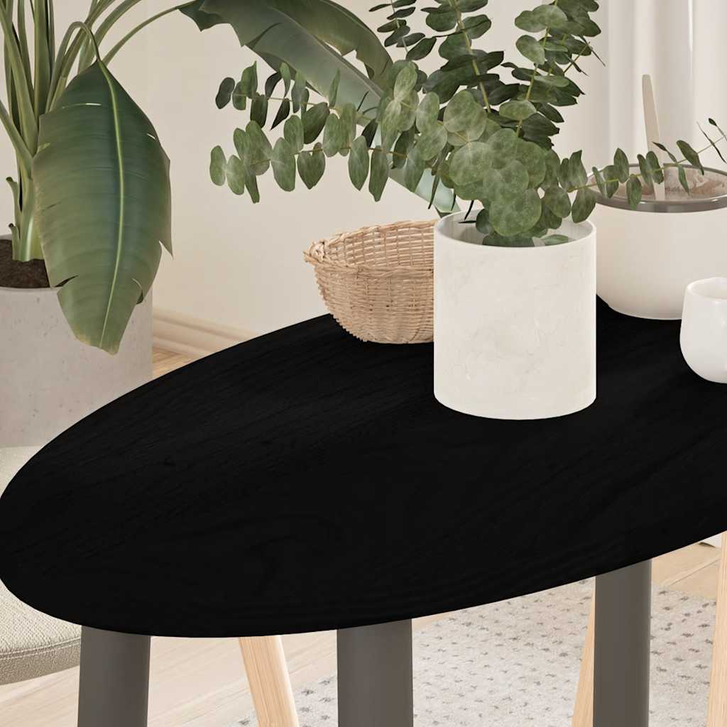 vidaXL Tablero de mesa ovalado madera maciza de roble 80x40x2 cm