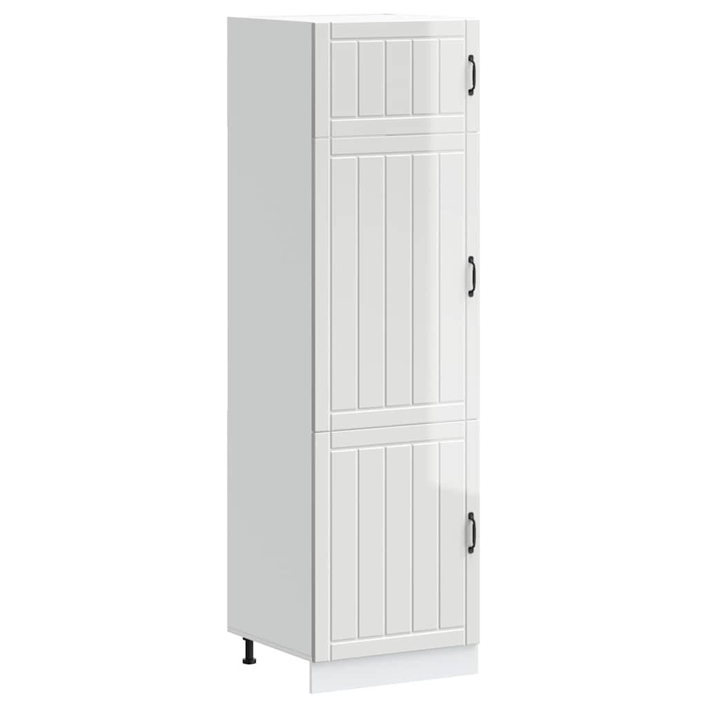 vidaXL Mueble de cocina Lucca madera contrachapada blanco brillante