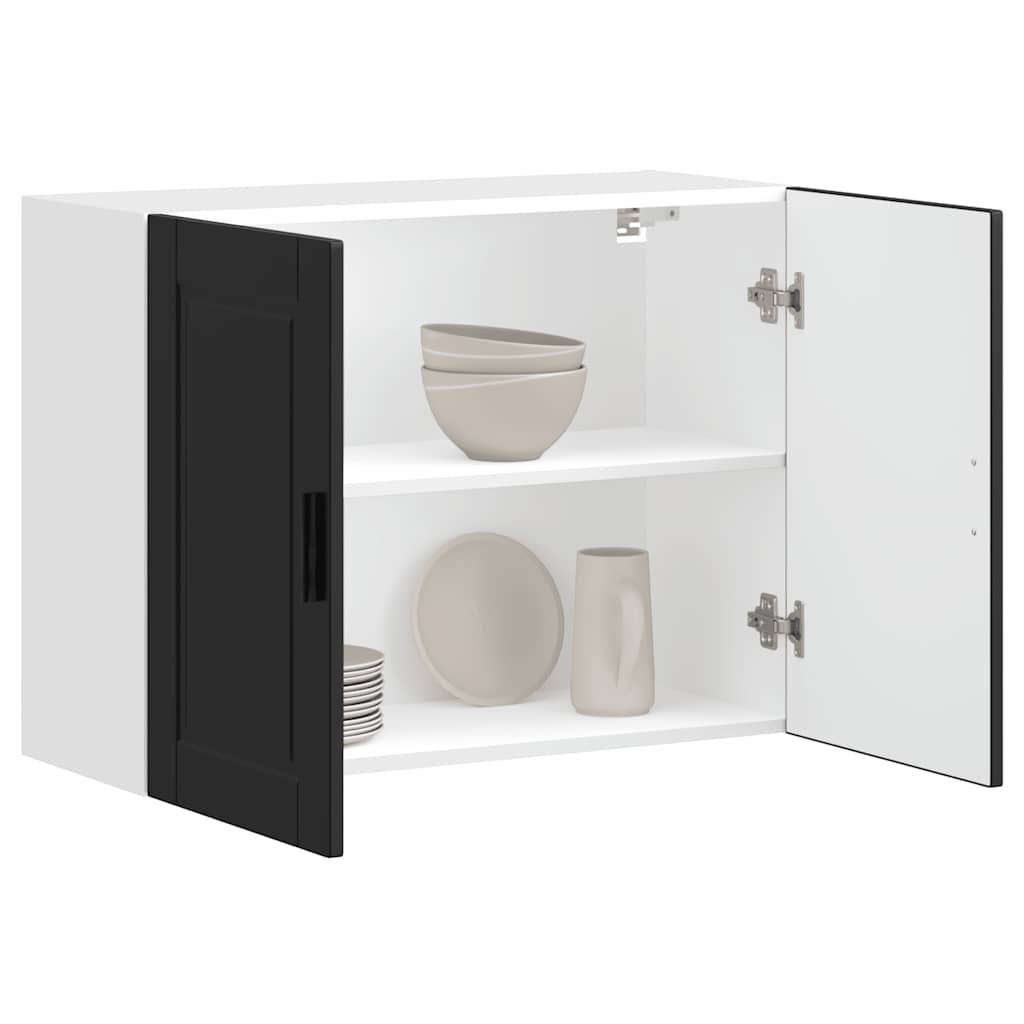 vidaXL Mueble de pared de cocina Porto madera contrachapada negra