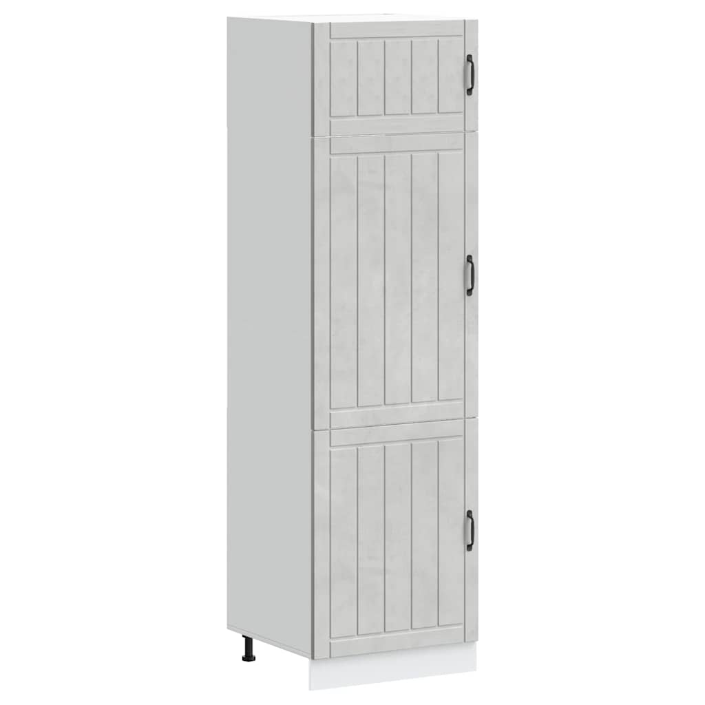 vidaXL Mueble de cocina Lucca de madera contrachapada gris hormigón
