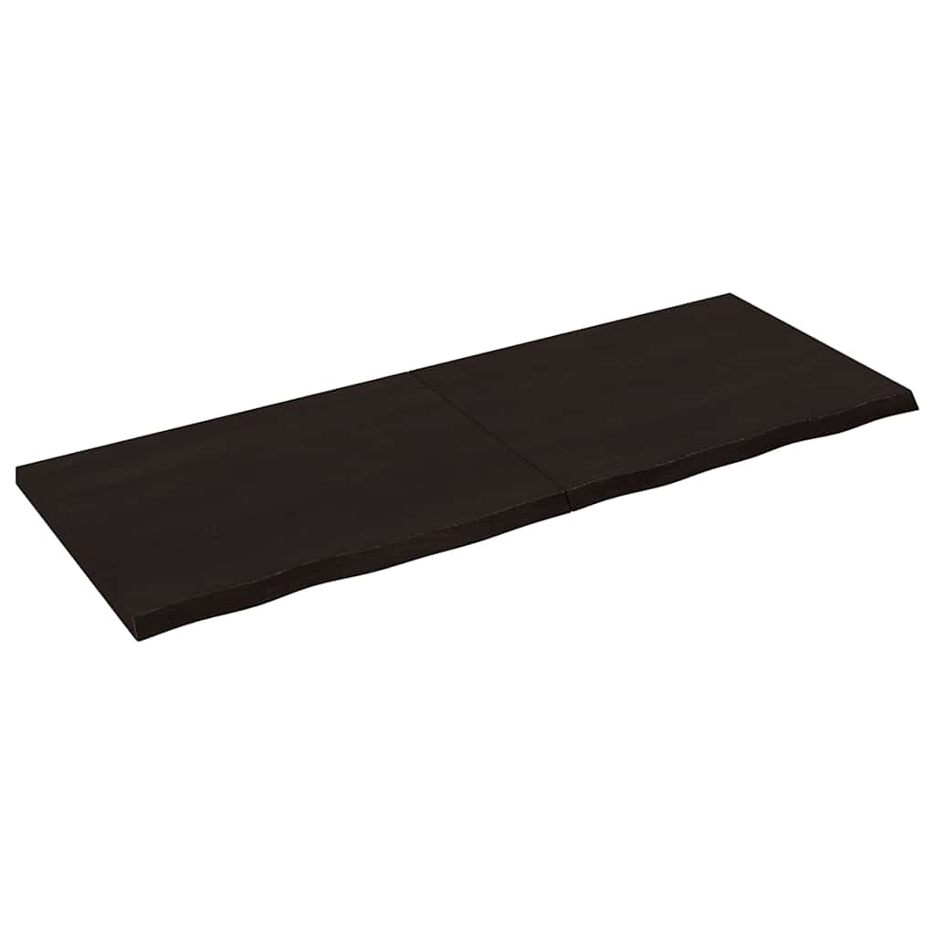 vidaXL Tablero mesa madera roble tratada marrón oscuro 160x60x(2-4) cm