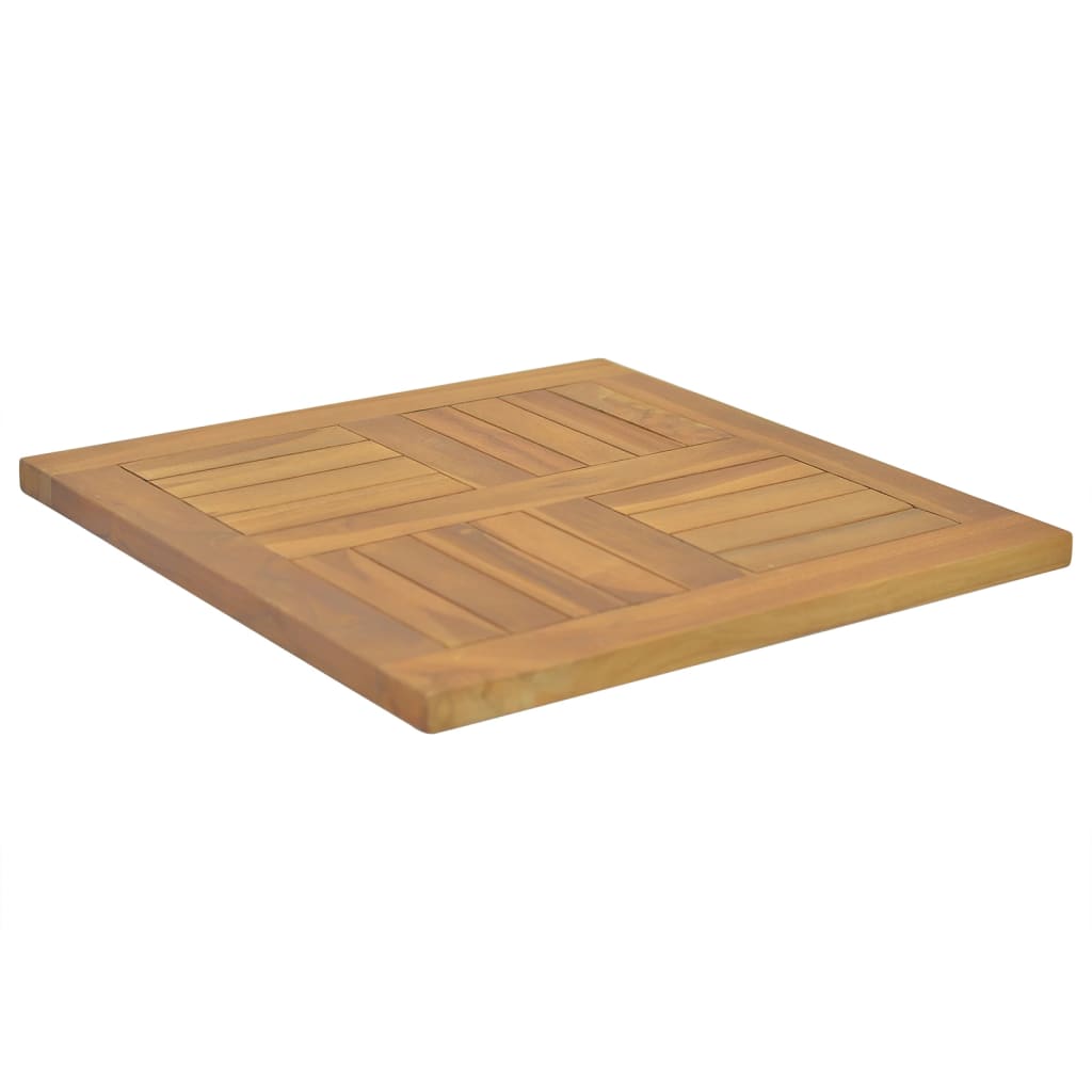 vidaXL Tablero de mesa cuadrado madera maciza de teca 50x50x2,5 cm - Image 3