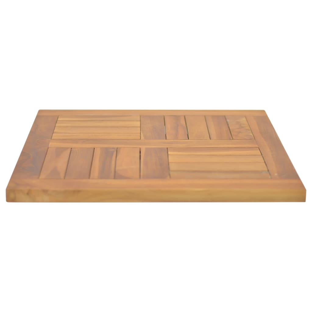 vidaXL Tablero de mesa cuadrado madera maciza de teca 50x50x2,5 cm - Image 4