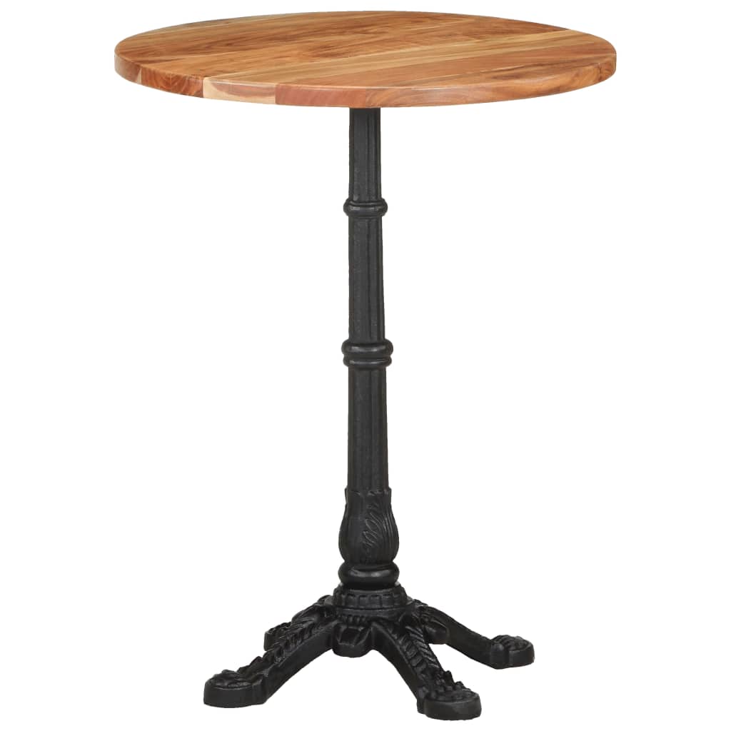 vidaXL Mesa de bistró madera maciza de acacia Ø60x76 cm