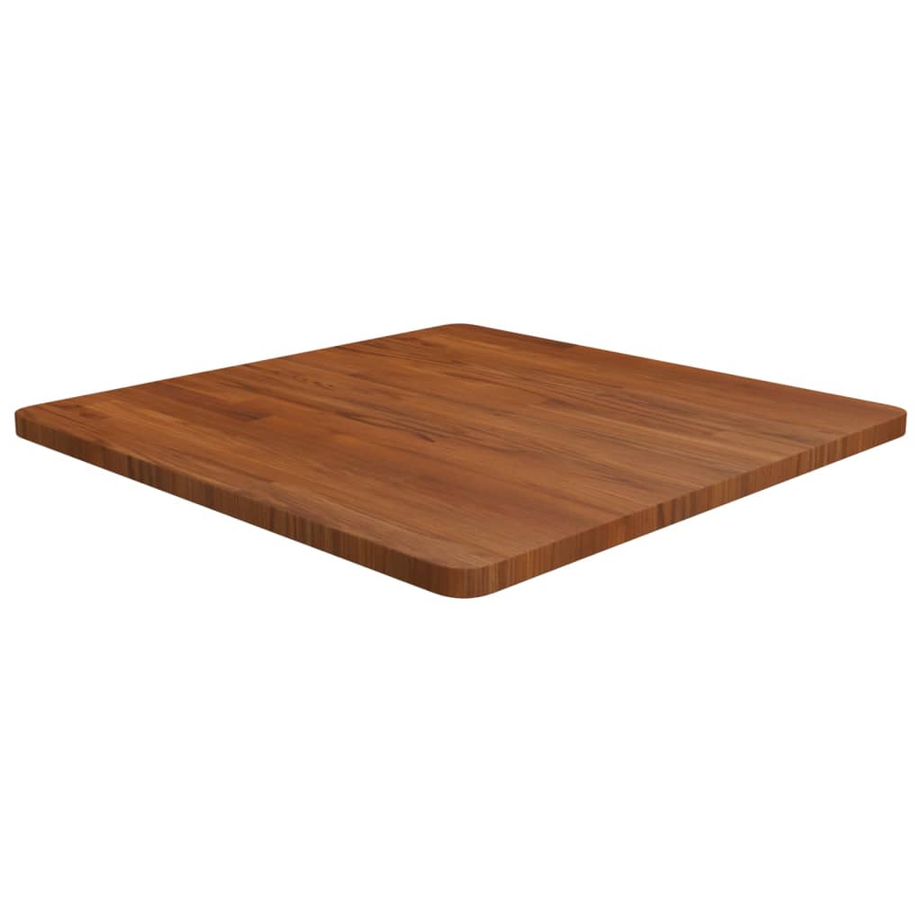 vidaXL Tablero de mesa cuadrada madera roble marrón oscuro 70x70x2,5cm