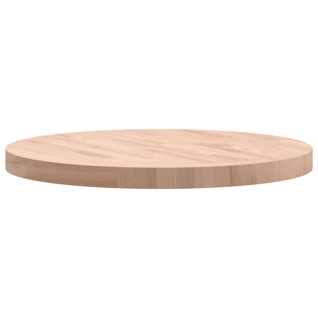 vidaXL Tablero redondo de madera maciza de haya Ø60x4 cm - Image 6