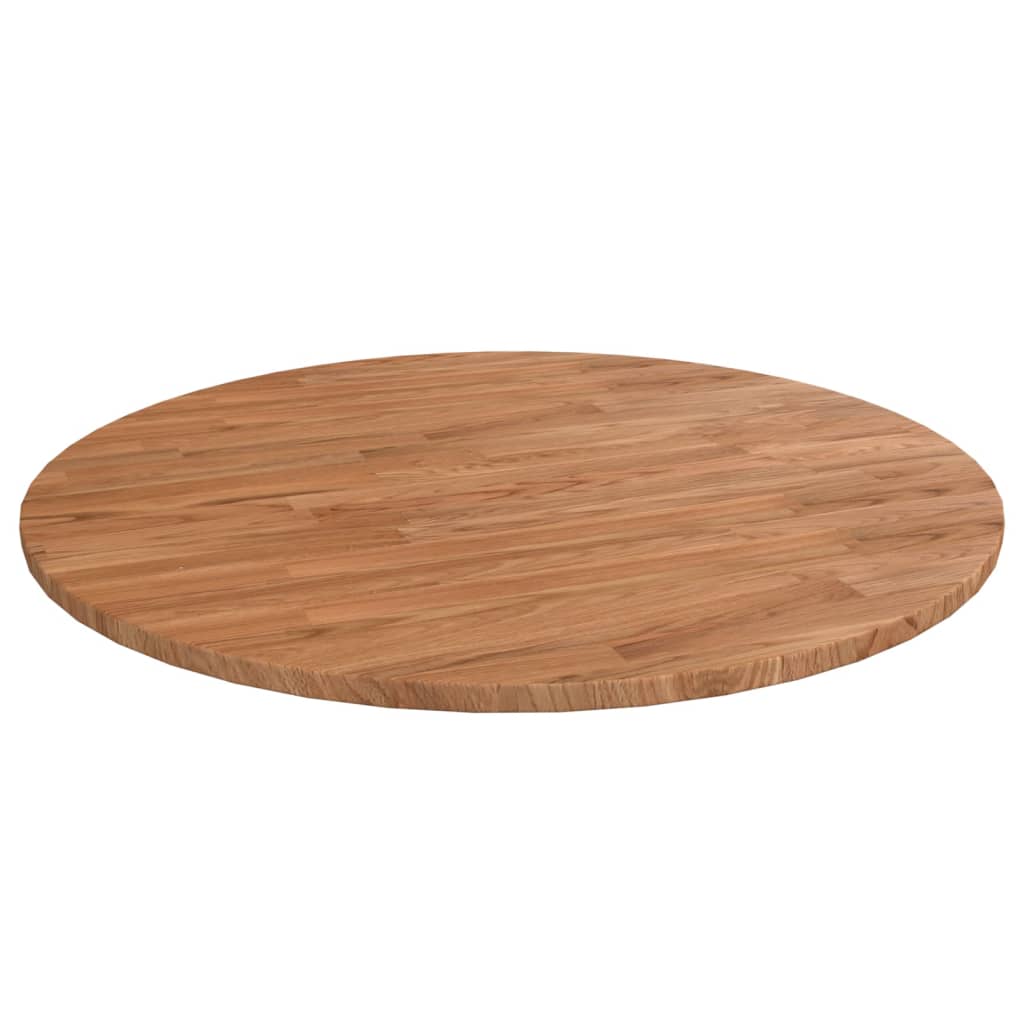vidaXL Tablero de mesa redonda madera de roble marrón claro Ø80x1,5 cm