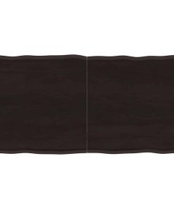 vidaXL Tablero mesa madera tratada borde vivo marrón 120x60x(2-4) cm