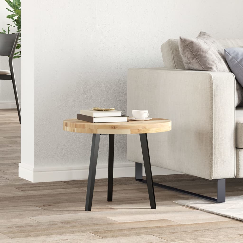 vidaXL Tablero de mesa redondo madera maciza de acacia Ø50x4 cm - Image 3